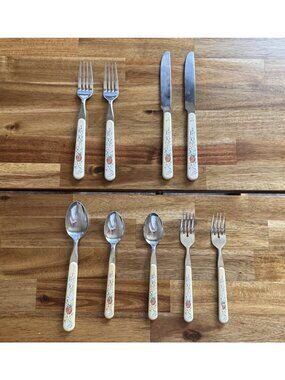 Marmalade Goose Fruit Country Flatware Silverware 9 Pieces Mixed Japan Cottage